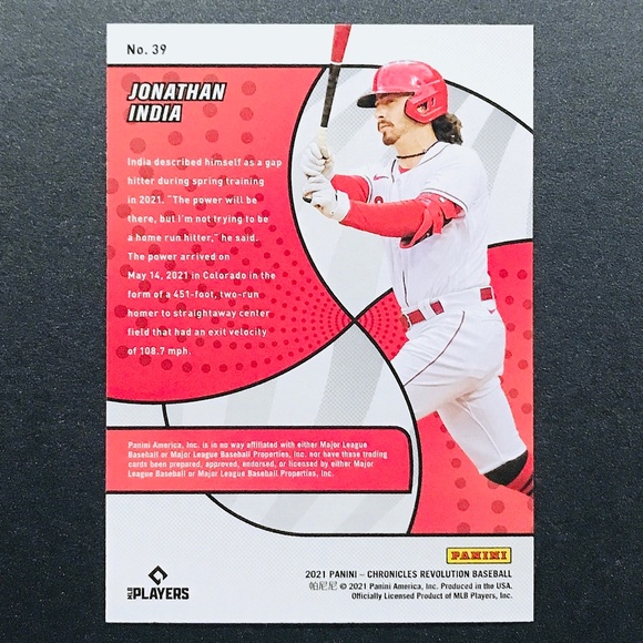 Jonathan India RC - 2021 Panini Revolution #39 - Picture 2 of 2